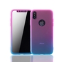 Handyh�lle Schutzh�lle f�r Apple iPhone X Full Case Cover Displayschutz 360 Blau