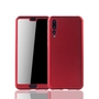 Handyh�lle Schutzh�lle f�r Huawei P20 Pro Full Case Cover Displayschutz 360 Rot