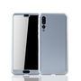 Handyh�lle Schutzh�lle f�r Huawei P20 Pro Full Case Cover Displayschutz 360 Silber