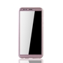 Handyh�lle Schutzh�lle f�r Huawei Honor 7C Full Case Cover Displayschutz 360 Rosa