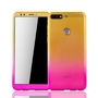 Handyh�lle Schutzh�lle f�r Huawei Honor 7C Full Case Cover Displayschutz 360 Pink