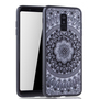 Handy H�lle Mandala f�r Samsung Galaxy A6 Plus 2018 Design Case Schutzh�lle Motiv Kreis Cover Tasche Bumper Schwarz