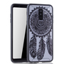 Handy H�lle Mandala f�r Samsung Galaxy A6 Plus 2018 Design Case Schutzh�lle Motiv Traumf�nger Cover Tasche Bumper Schwarz
