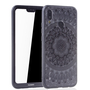 Handy H�lle Mandala f�r Huawei P20 Lite Design Case Schutzh�lle Motiv Kreis Cover Tasche Bumper Schwarz