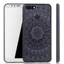 Handy H�lle Mandala f�r Huawei Y6 2018 Design Case Schutzh�lle Motiv Kreis Cover Tasche Bumper Schwarz