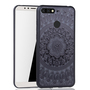 Handy H�lle Mandala f�r Huawei Y6 2018 Design Case Schutzh�lle Motiv Kreis Cover Tasche Bumper Schwarz