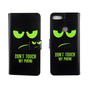 Handyh�lle Tasche f�r Handy Huawei Honor 7C Dont Touch My Phone Gr�n
