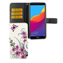 Handyh�lle Tasche f�r Handy Huawei Honor 7C Lotusblume