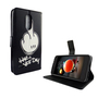 Handyh�lle Tasche f�r Handy LG K8 / K9 2018 Have A Nice Day Schwarz