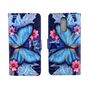 Handyh�lle Tasche f�r Handy LG K8 / K9 2018 Blauer Schmetterling