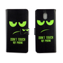 Handyh�lle Tasche f�r Handy Nokia 3.1 2018 Dont Touch My Phone Gr�n