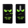Handyh�lle Tasche f�r Handy Nokia 5.1 2018 Dont Touch My Phone Gr�n