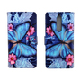 Handyh�lle Tasche f�r Handy Nokia 5.1 2018 Blauer Schmetterling