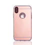 Apple iPhone X Handy H�lle Spiegel Mirror Soft-Case Schutz-Cover Rose Gold