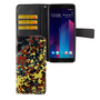 HTC U12+ Plus Tasche Handy H�lle Schutz-Cover Flip-Case mit Kartenfach  Bundeswehr Flecktarn