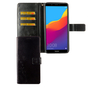 Huawei Honor 7C Handy H�lle Schutz-Tasche Cover Flip-Case Kartenfach Schwarz