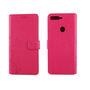 Huawei Honor 7C Handy H�lle Schutz-Tasche Cover Flip-Case Kartenfach Pink