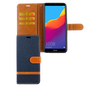 Huawei Honor 7C Handy H�lle Schutz-Tasche Case Cover Kartenfach Etui Wallet Blau