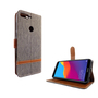 Huawei Honor 7C Handy H�lle Schutz-Tasche Case Cover Kartenfach Etui Wallet Grau