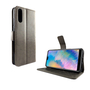 Huawei P20 Handy H�lle Schutz-Tasche Cover Flip-Case Kartenfach Grau