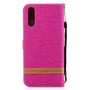 Huawei P20 Handy H�lle Schutz-Tasche Case Cover Kartenfach Etuis Book-Style Pink