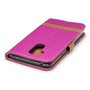 LG G7 Handy H�lle Schutz-Tasche Case Cover Kartenfach Etuis Book-Style Pink