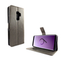Samsung Galaxy S9+ Plus Handy H�lle Schutz-Tasche Cover Flip-Case Kartenfach Grau