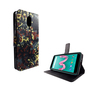 Wiko Lenny 5 Tasche Handy H�lle Schutz-Cover Flip-Case mit Kartenfach  Bundeswehr Flecktarn