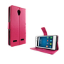 ZTE Blade L7 Handy H�lle Schutz-Tasche Cover Flip-Case Kartenfach Pink