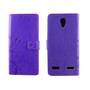 ZTE Blade L7 Handy H�lle Schutz-Tasche Cover Flip-Case Kartenfach Violett