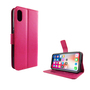 Apple iPhone XS Handy H�lle Schutz-Tasche Cover Flip-Case Kartenfach Pink