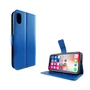 Apple iPhone XS Handy H�lle Schutz-Tasche Cover Flip-Case Kartenfach Blau