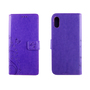 Apple iPhone XS Handy H�lle Schutz-Tasche Cover Flip-Case Kartenfach Violett
