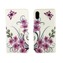 Apple iPhone XS Tasche Handy H�lle Schutz-Cover Flip-Case mit Kartenfach  Lotusblume