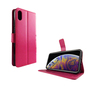Apple iPhone XS Max Handy H�lle Schutz-Tasche Cover Flip-Case Kartenfach Pink