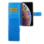 Apple iPhone XS Max Handy H�lle Schutz-Tasche Cover Flip-Case Kartenfach Blau
