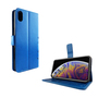 Apple iPhone XS Max Handy H�lle Schutz-Tasche Cover Flip-Case Kartenfach Blau