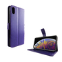 Apple iPhone XS Max Handy H�lle Schutz-Tasche Cover Flip-Case Kartenfach Violett