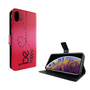Apple iPhone XS Max Tasche Handy H�lle Schutz-Cover Flip-Case mit Kartenfach  Be Happy Pink