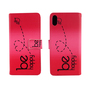 Apple iPhone XS Max Tasche Handy H�lle Schutz-Cover Flip-Case mit Kartenfach  Be Happy Pink
