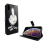 Apple iPhone XS Max Tasche Handy H�lle Schutz-Cover Flip-Case mit Kartenfach  Have a nice day