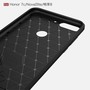 Schutzh�lle Handyh�lle f�r Huawei Honor 7C Case Cover Carbon Optik Schwarz