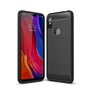 Schutzh�lle Handyh�lle f�r Xiaomi Redmi Note 6 Case Cover Carbon Optik Schwarz