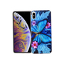Apple iPhone XS Max Handy H�lle Schutz-Case Cover Bumper Schmetterling Blau