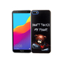 Huawei Honor 7s Handy H�lle Schutz-Case Cover Bumper Dont Touch My Phone B�r