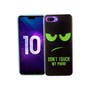 Huawei Honor 10 Handy H�lle Schutz-Case Cover Bumper Dont Touch My Phone Gr�n