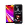 LG G7 Handy H�lle Schutz-Case Cover Bumper Dont Touch My Phone B�r