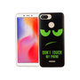 Xiaomi Redmi 6A Handy H�lle Schutz-Case Cover Bumper Dont Touch My Phone Gr�n