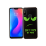Xiaomi Redmi 6 Pro Handy H�lle Schutz-Case Cover Bumper Dont Touch My Phone Gr�n