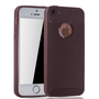 Apple iPhone 5 / 5s / SE Handyh�lle Schutzcase Carbon Optik Bumper Braun